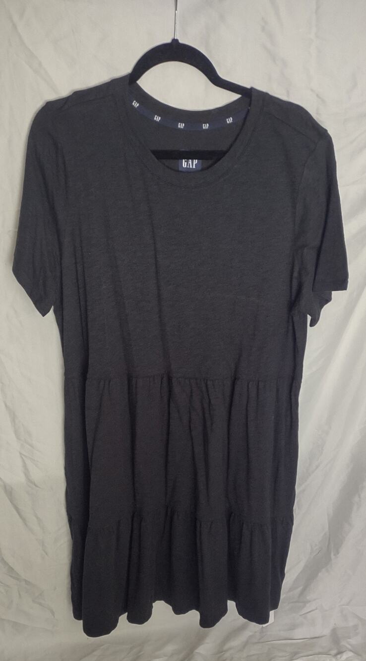Gap Women's Tiered Dress XL Black New
